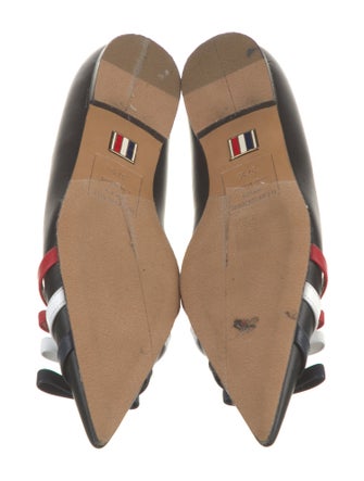 Thom Browne Leather Striped Ballet Flats