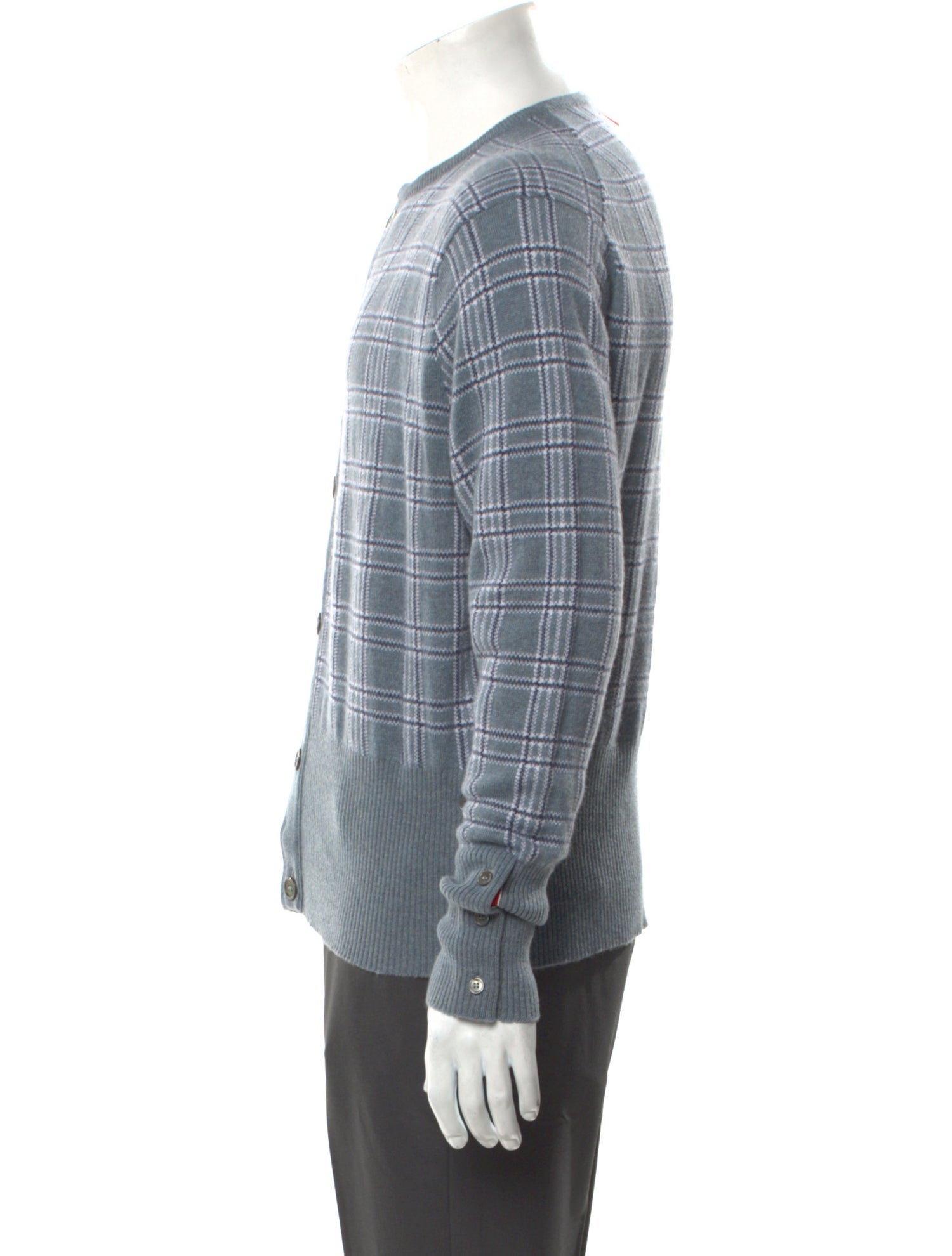 Thom Browne Cashmere Plaid Print Cardigan