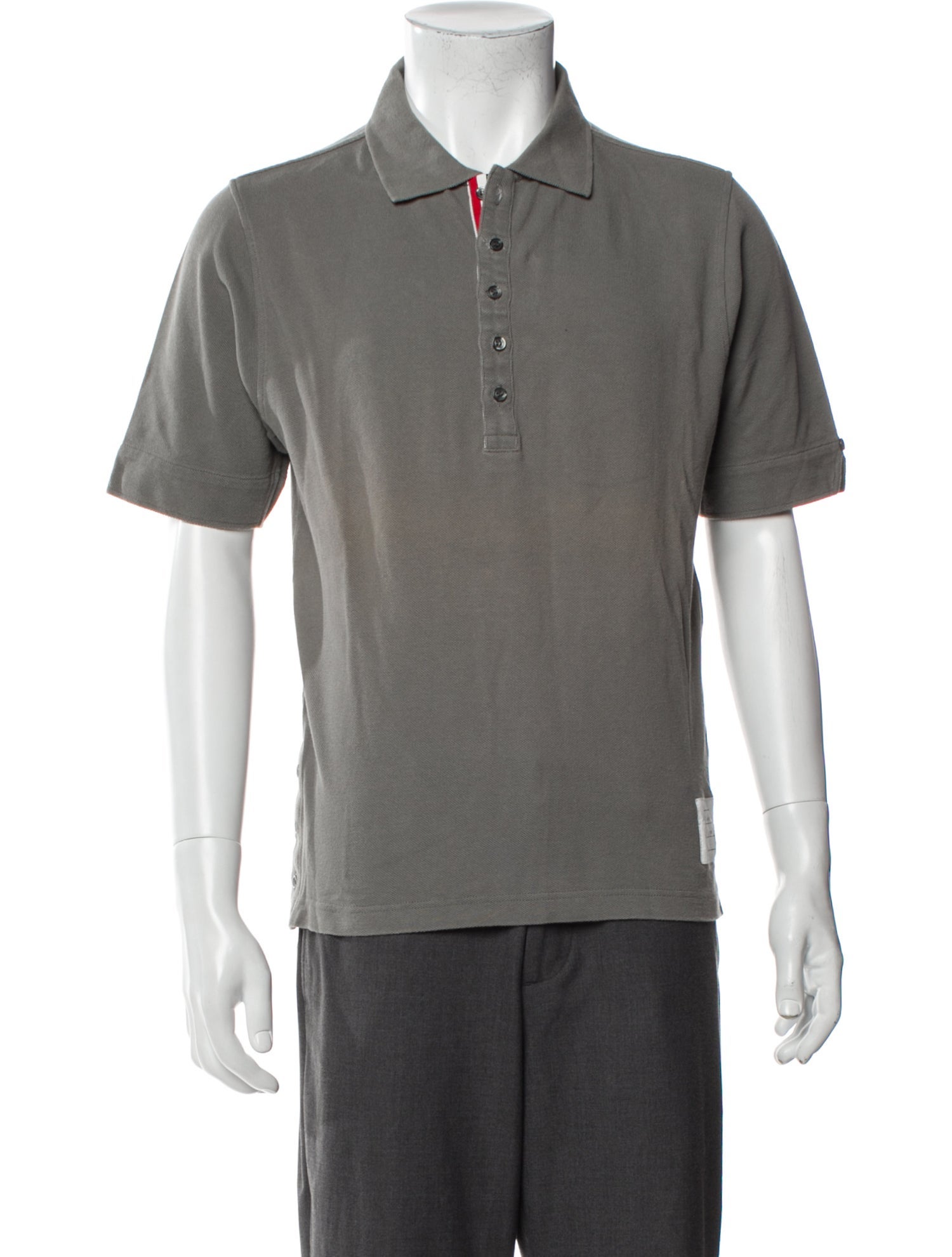 Thom Browne Collar Short Sleeve Polo Shirt