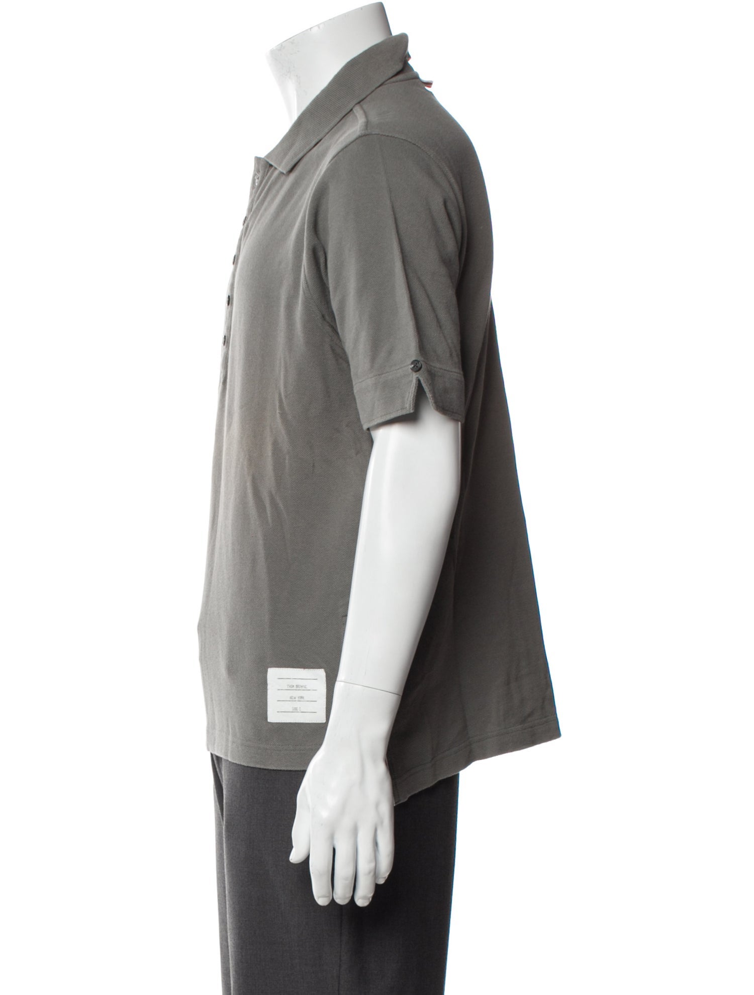 Thom Browne Collar Short Sleeve Polo Shirt