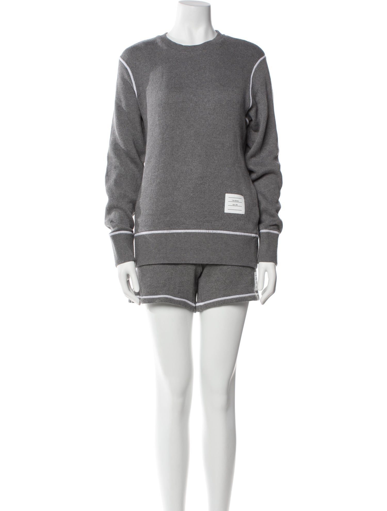 Thom Browne Striped Embroidered Accent Short Set w/ Tags