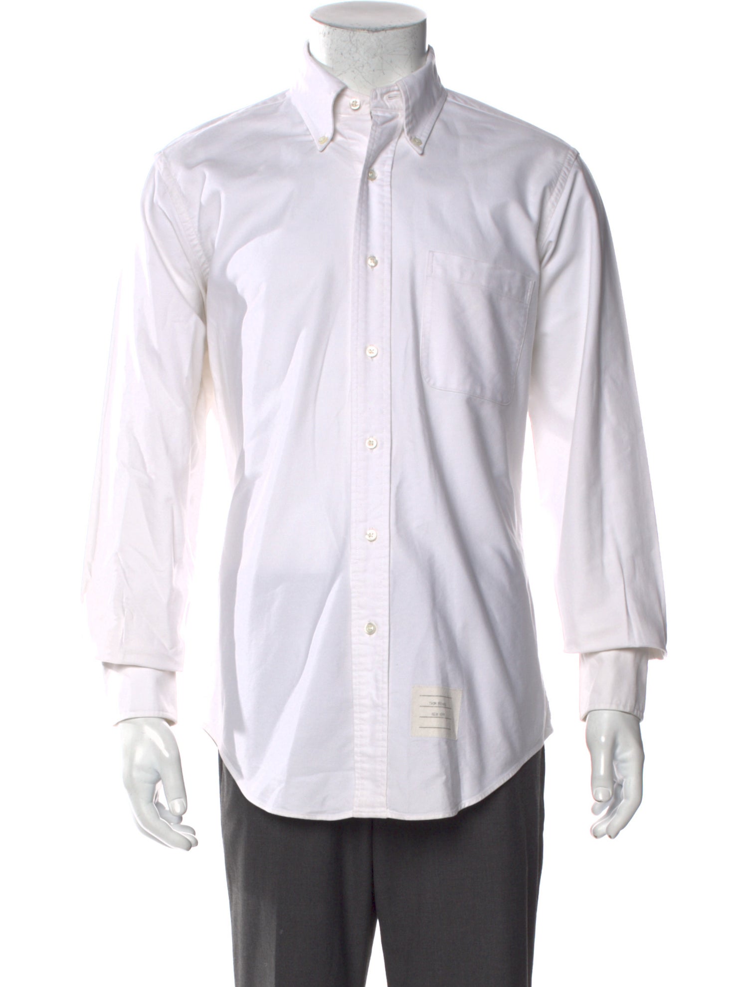 Thom Browne Striped Long Sleeve Dress Shirt