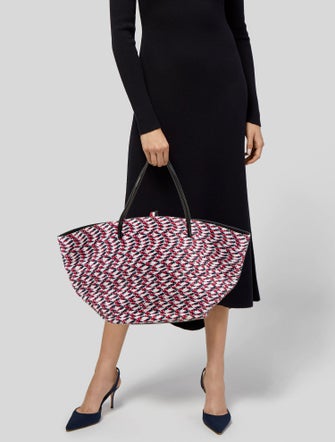 Thom Browne Raffia Shoulder Bag