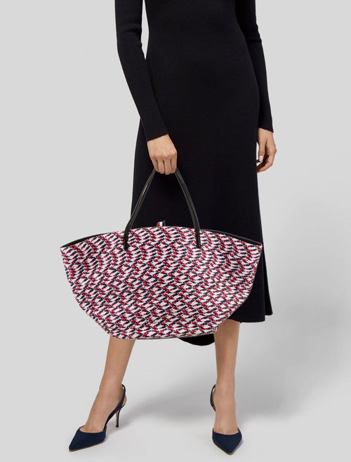 Thom Browne Raffia Shoulder Bag