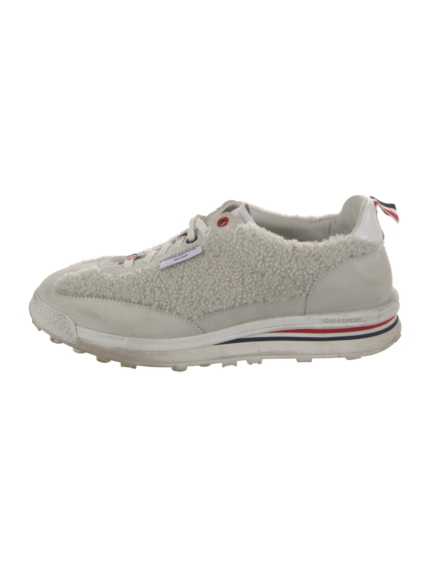 Thom Browne Mesh Lace Trim Embellishment Sneakers