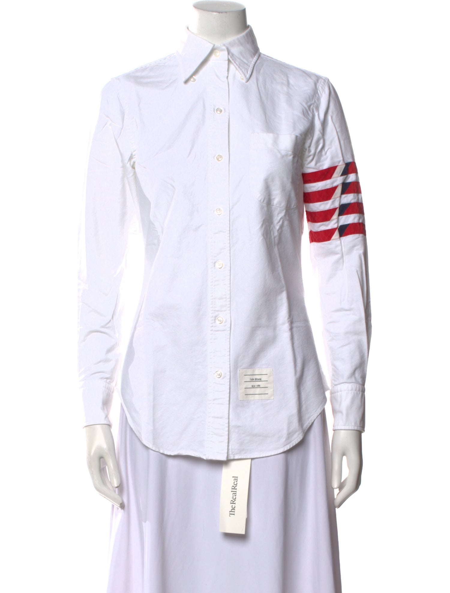 Thom Browne Long Sleeve Button-Up Top