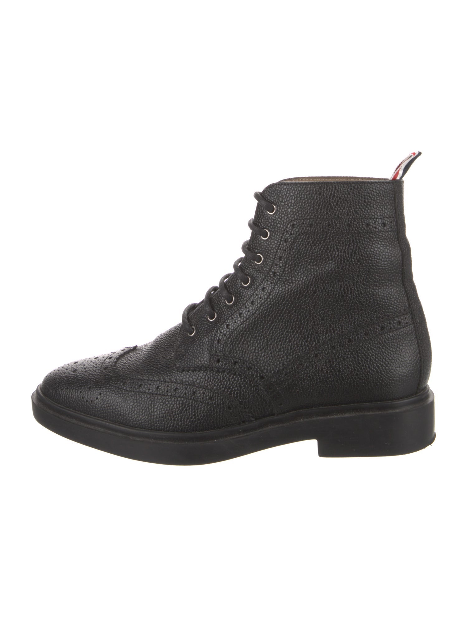 Thom Browne Leather Lasercut Accents Combat Boots