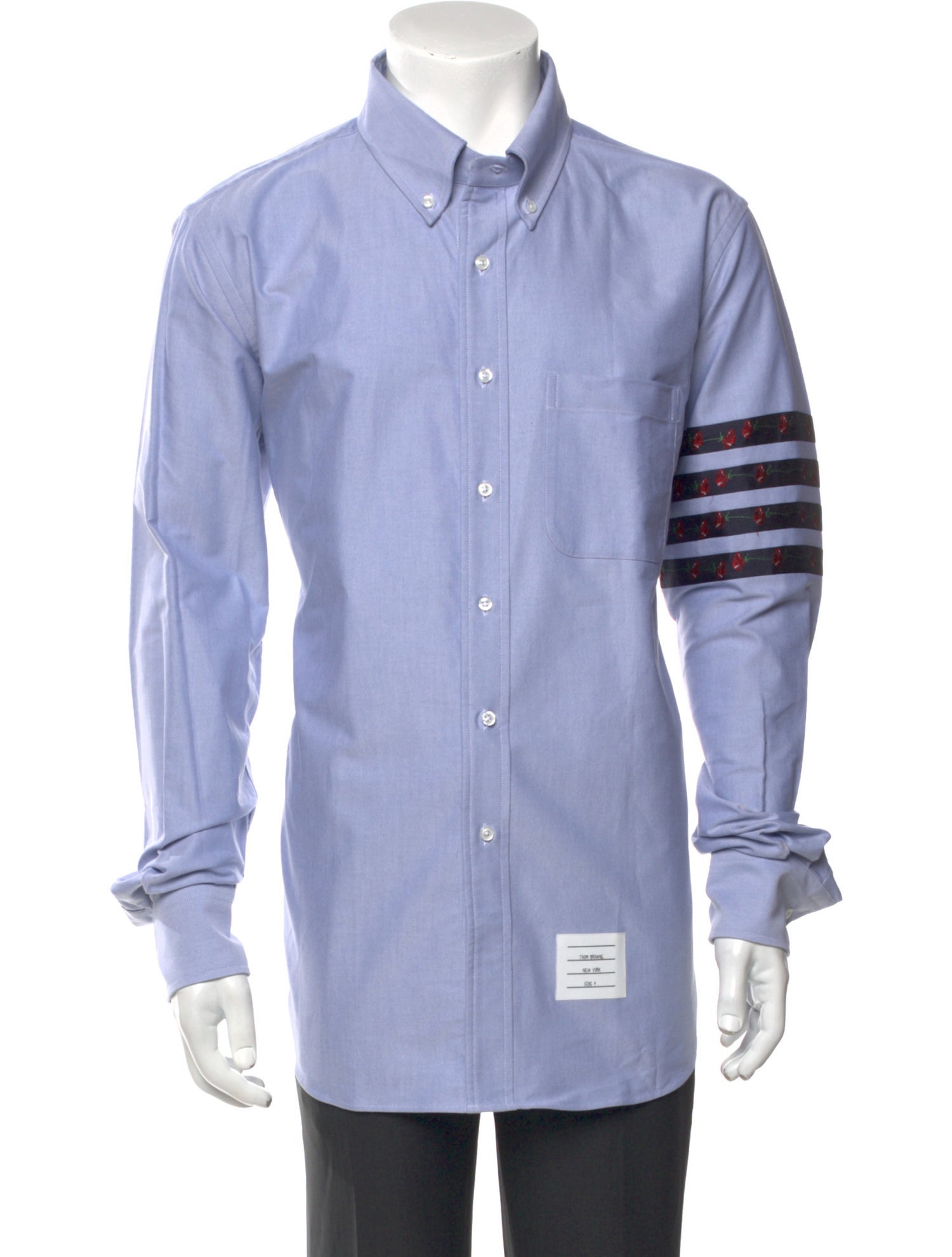 Thom Browne 4-Bar Graphic Print Shirt