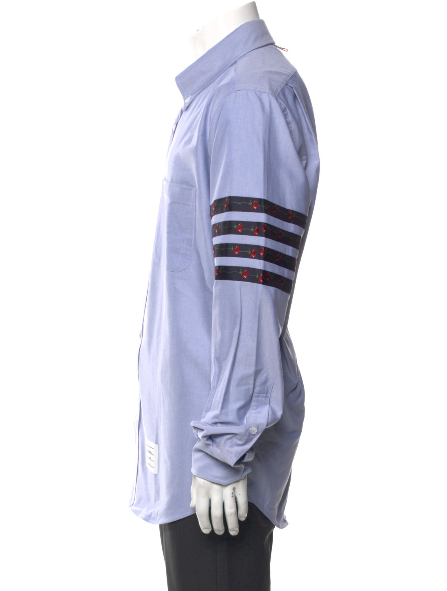 Thom Browne 4-Bar Graphic Print Shirt