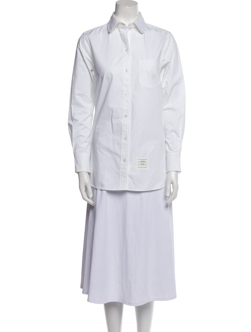 Thom Browne 2023 Split Back Button-Up Top