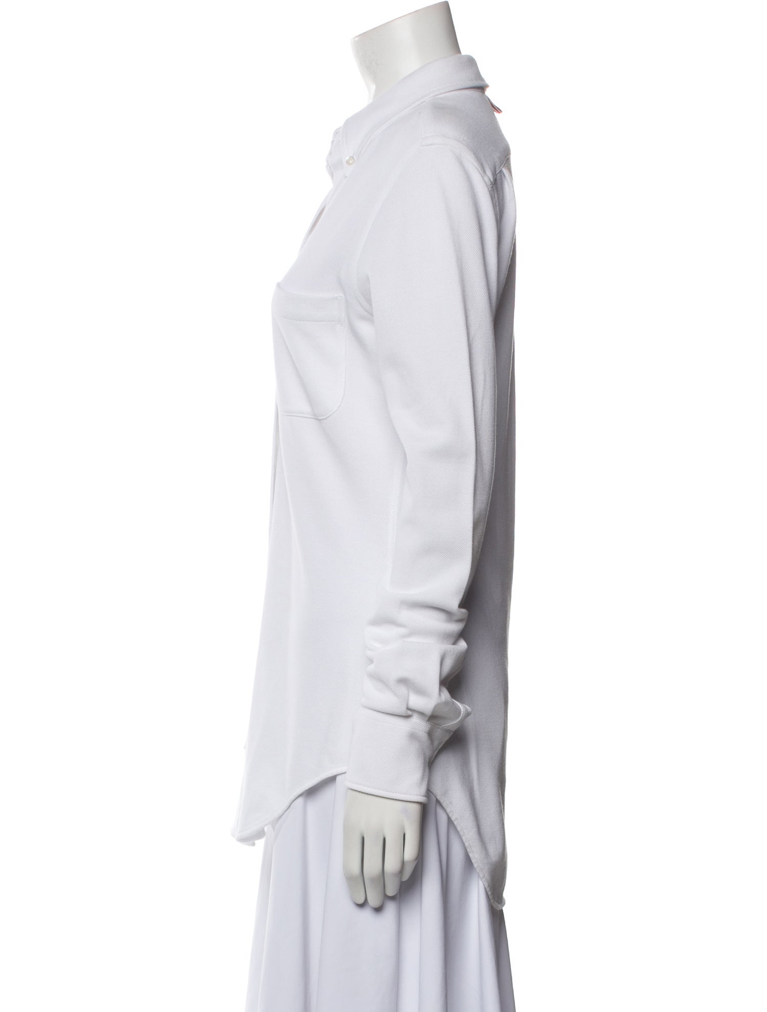 Thom Browne Long Sleeve Button-Up Top