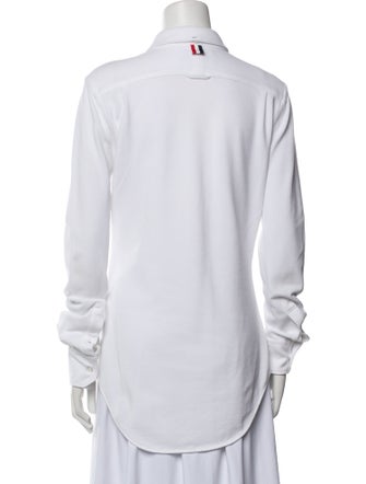 Thom Browne Long Sleeve Button-Up Top