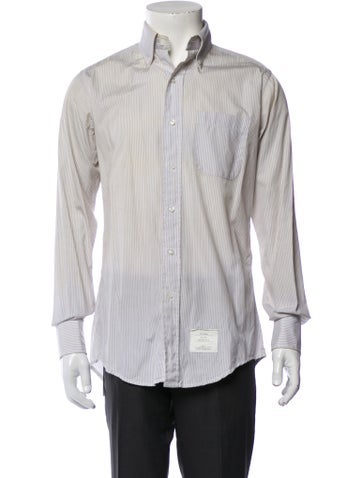 Thom Browne Dress Shirts Striped Long Sleeve Tuxedo Shirt M