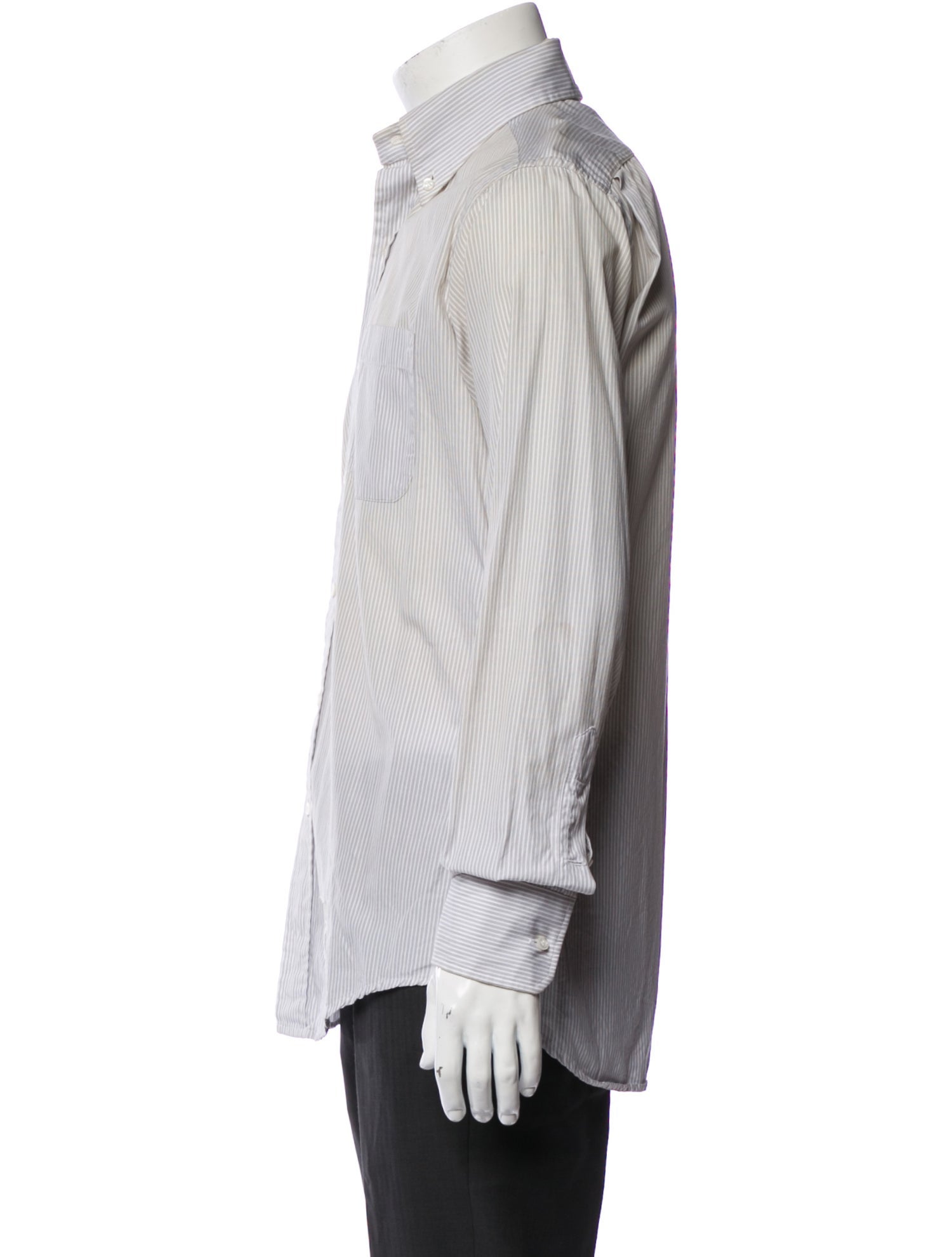 Thom Browne Striped Long Sleeve Tuxedo Shirt