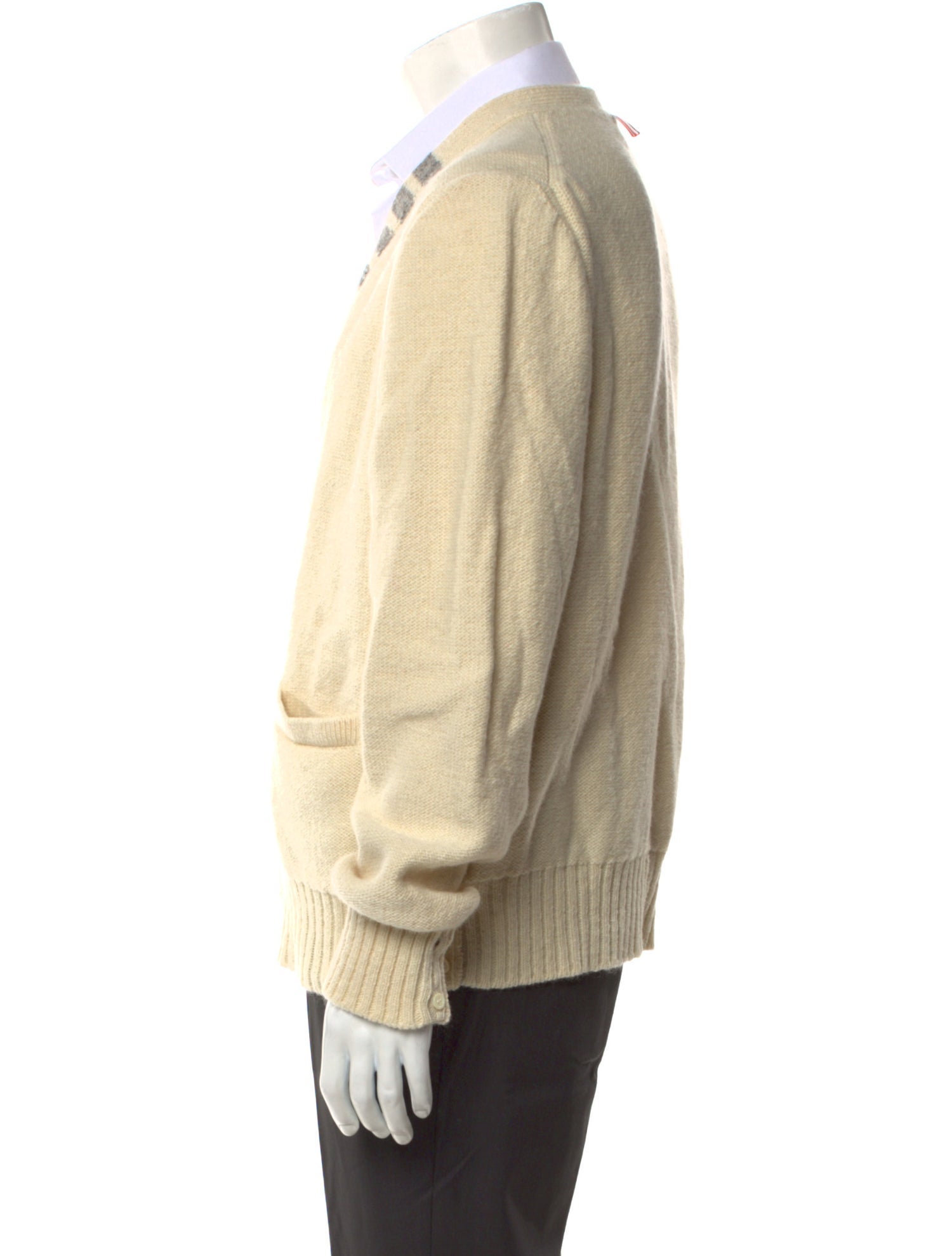 Thom Browne 4-Bar V-neck Wool Cardigan