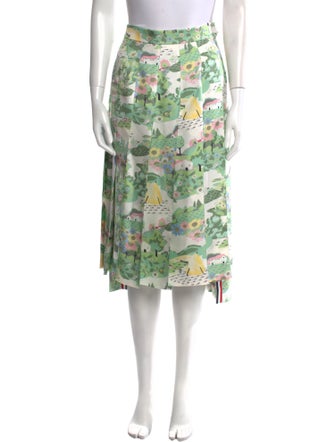 Thom Browne Silk Midi Length Skirt