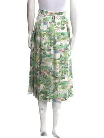 Thom Browne Silk Midi Length Skirt