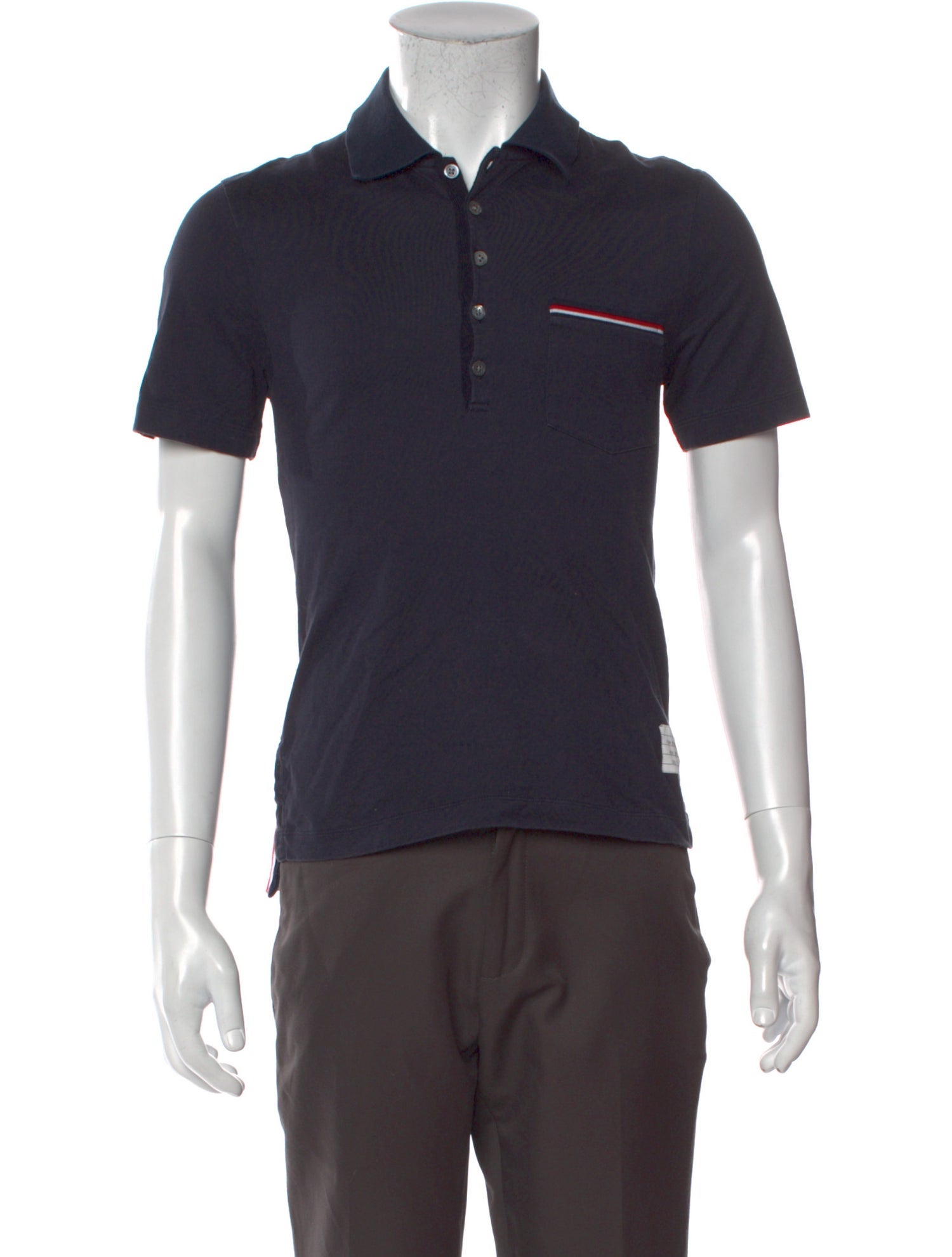 Thom Browne Collar Short Sleeve Polo Shirt