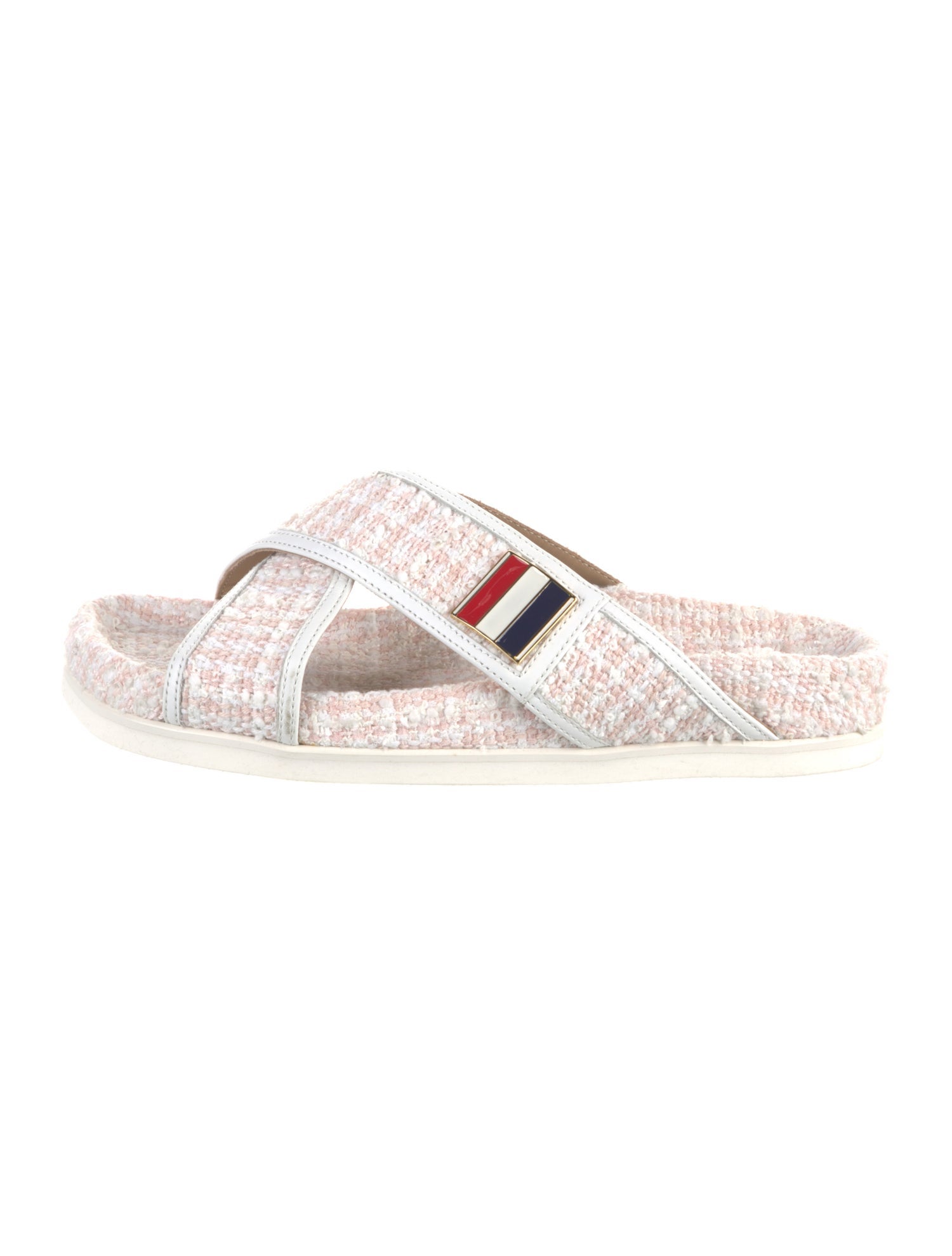 Thom Browne Tweed Tweed Pattern Slides