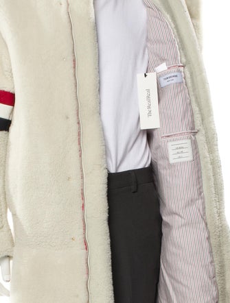 Thom Browne 4-Bar Shearling Parka