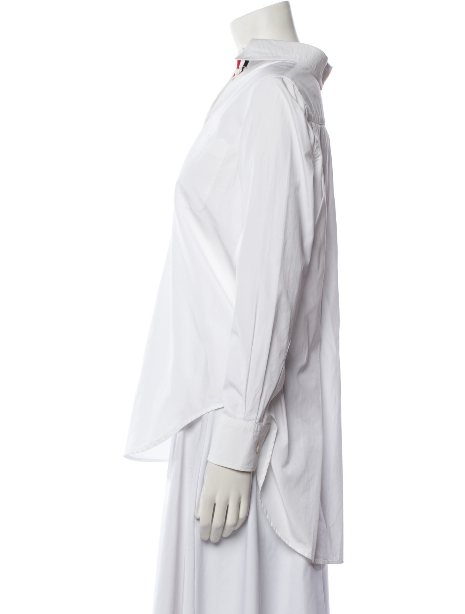 Thom Browne Long Sleeve Button-Up Top