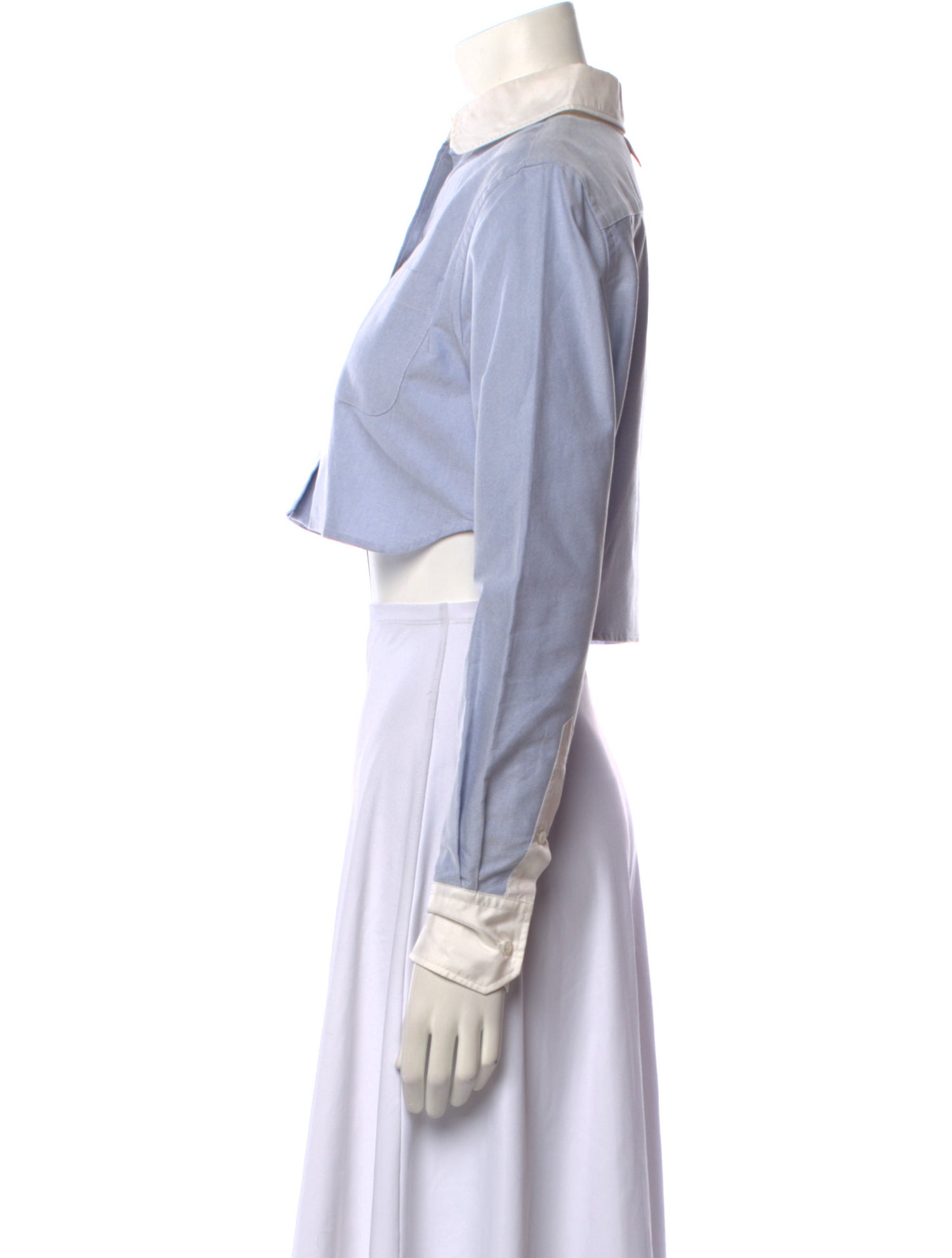 Thom Browne Long Sleeve Crop Top