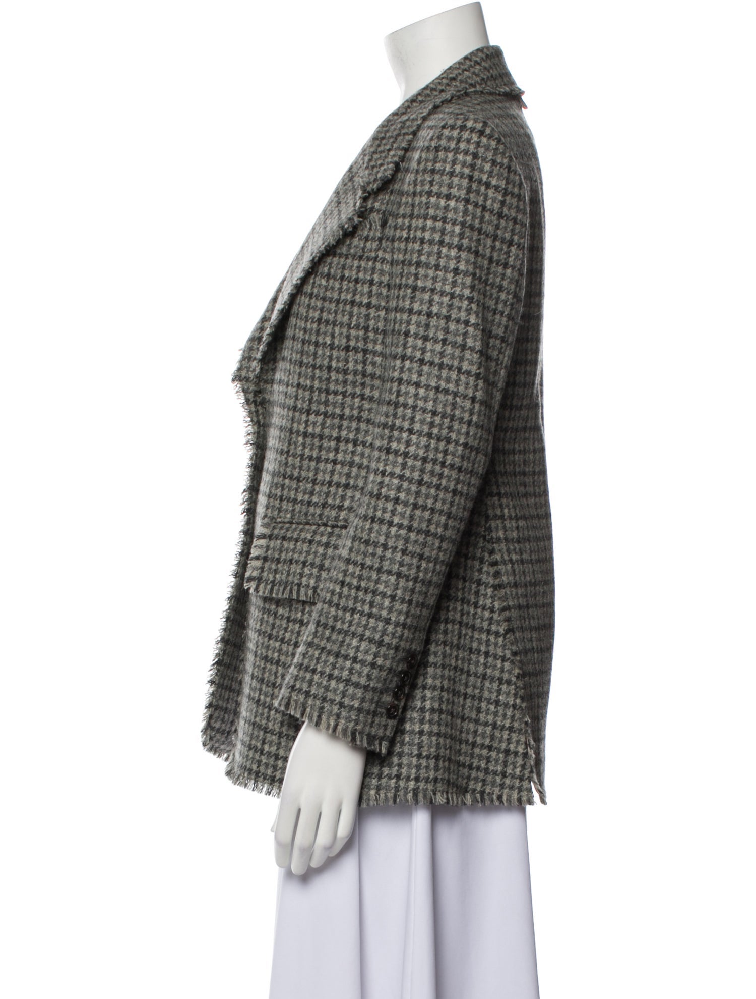 Thom Browne Wool Plaid Print Blazer