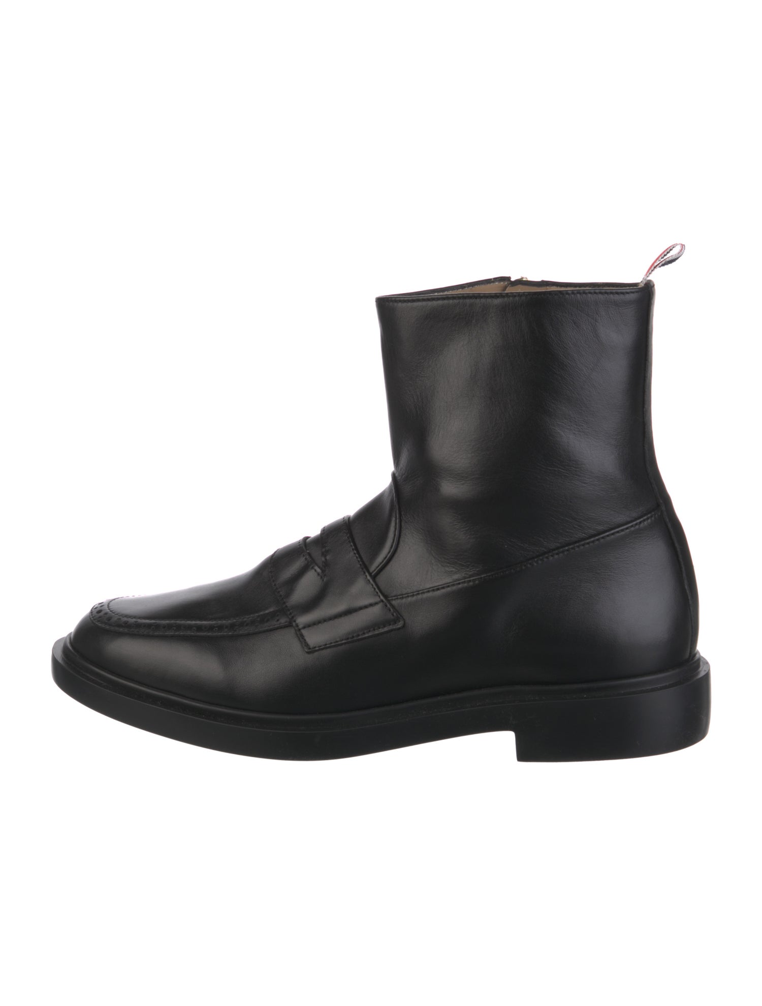 Thom Browne Leather Grosgrain Trim Boots w/ Tags