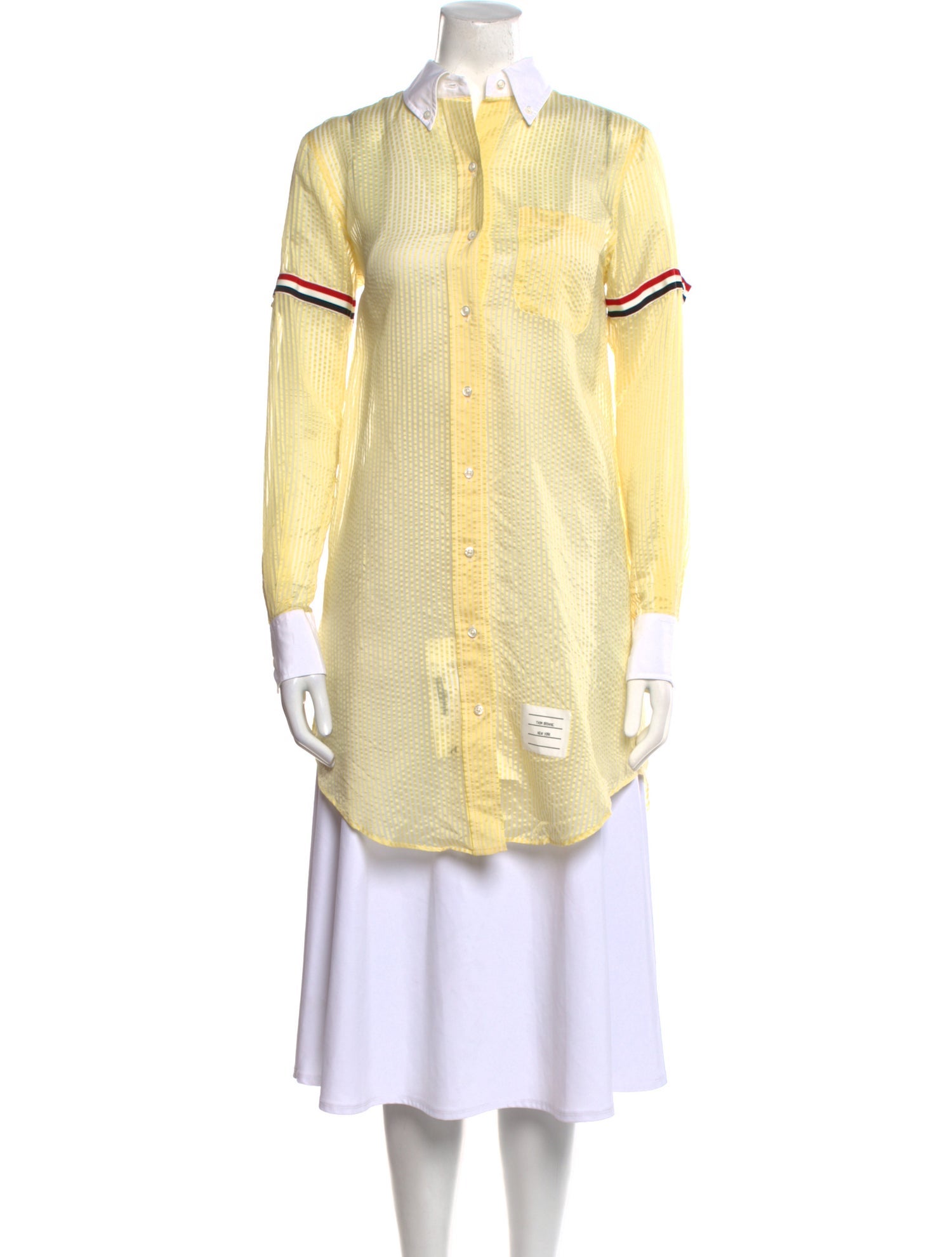 Thom Browne Silk Striped Tunic