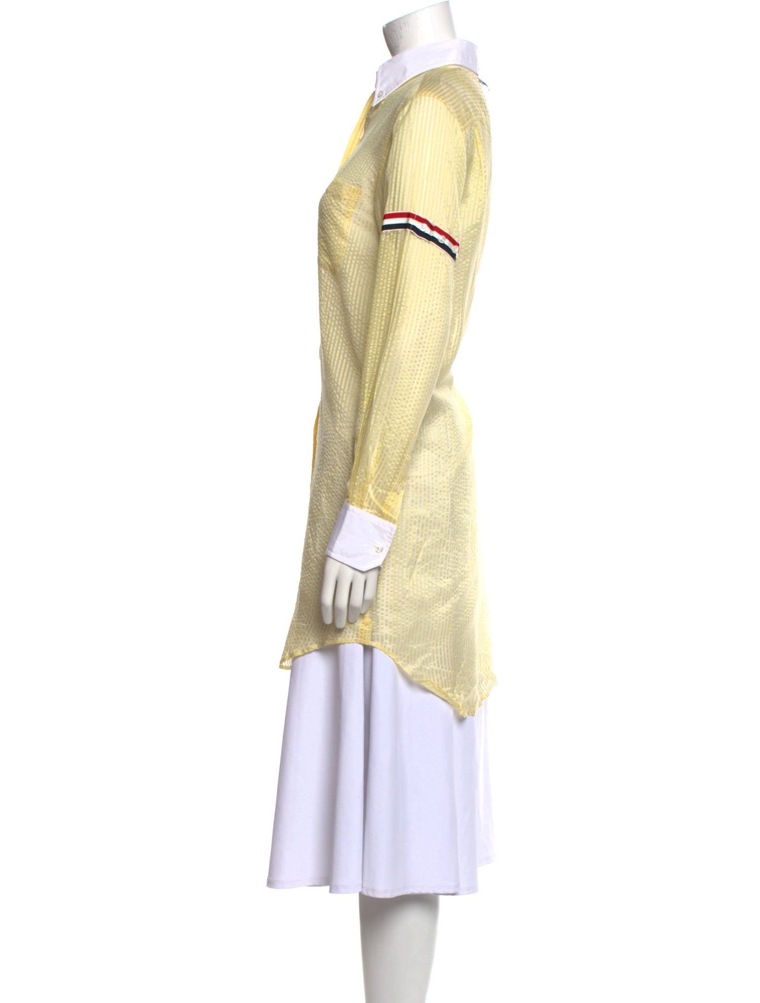 Thom Browne Silk Striped Tunic