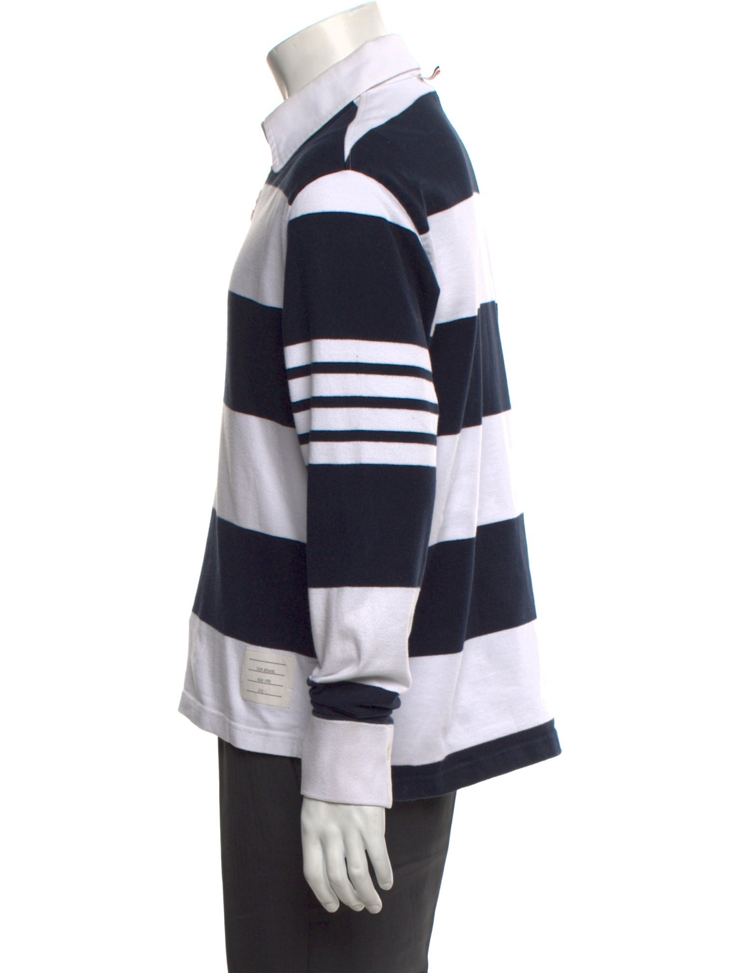 Thom Browne Striped Collar Polo Shirt