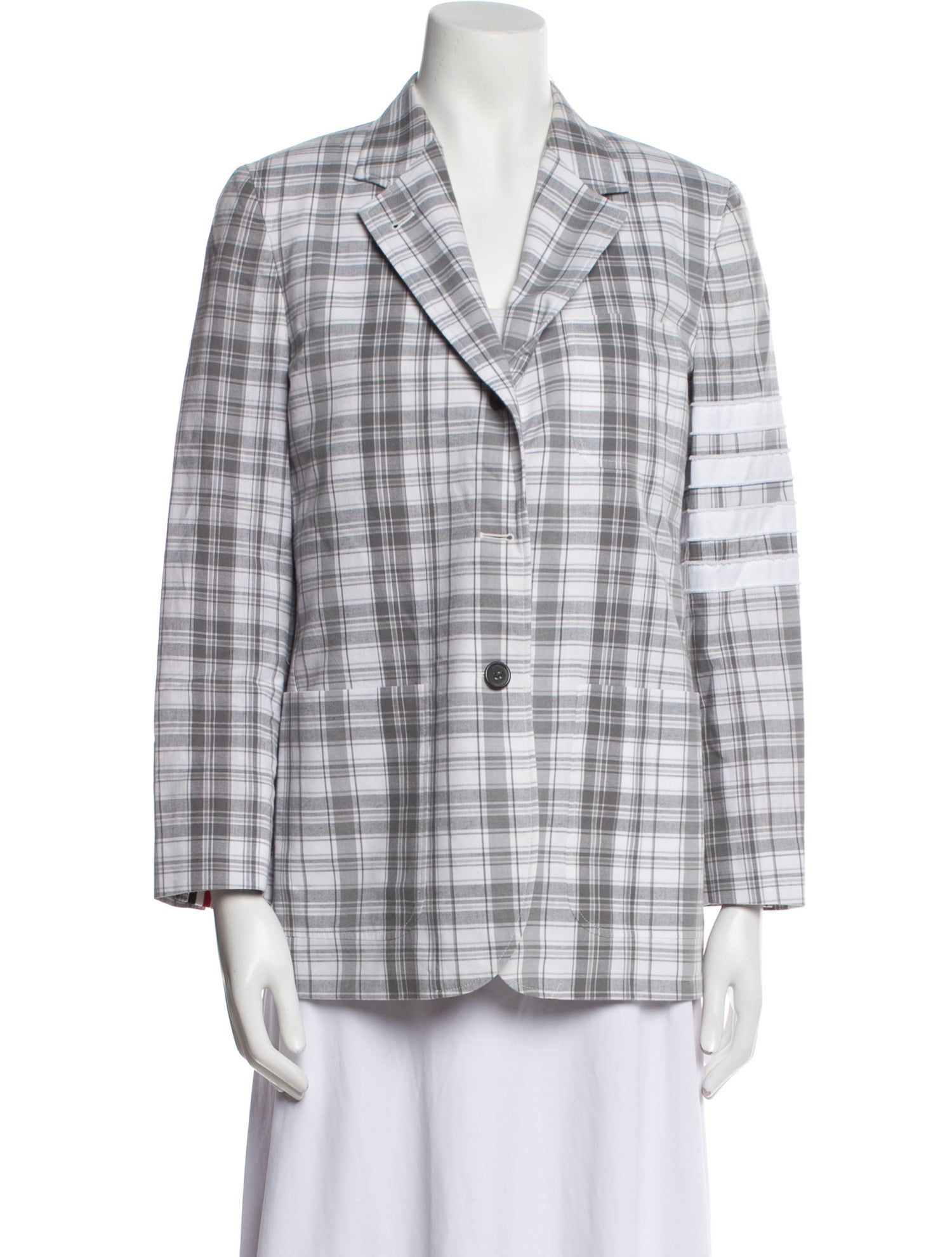 Thom Browne 2022 Plaid Print Blazer