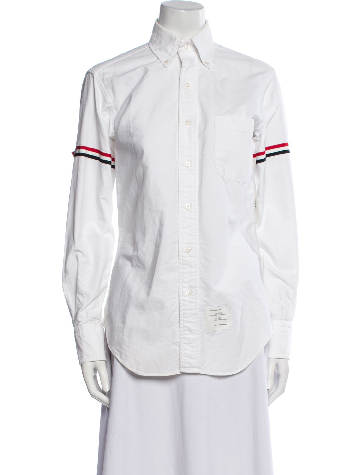 Thom Browne Long Sleeve Button-Up Top