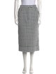 Thom Browne Plaid Print Midi Length Skirt