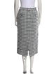 Thom Browne Plaid Print Midi Length Skirt