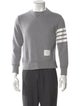 Thom Browne 4-Bar Crewneck Striped Sweatshirt