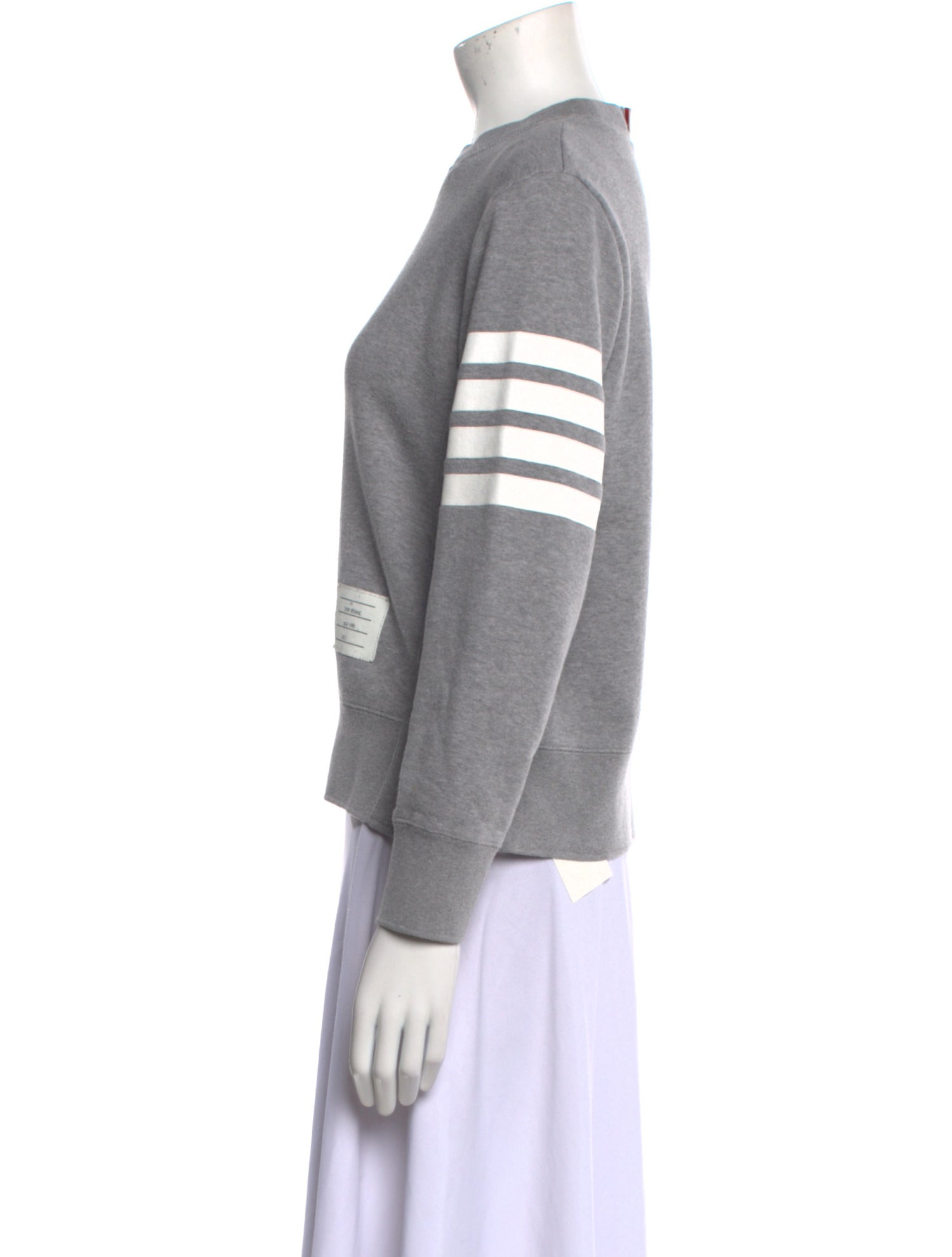 Thom Browne 4-Bar Crewneck Striped Sweatshirt