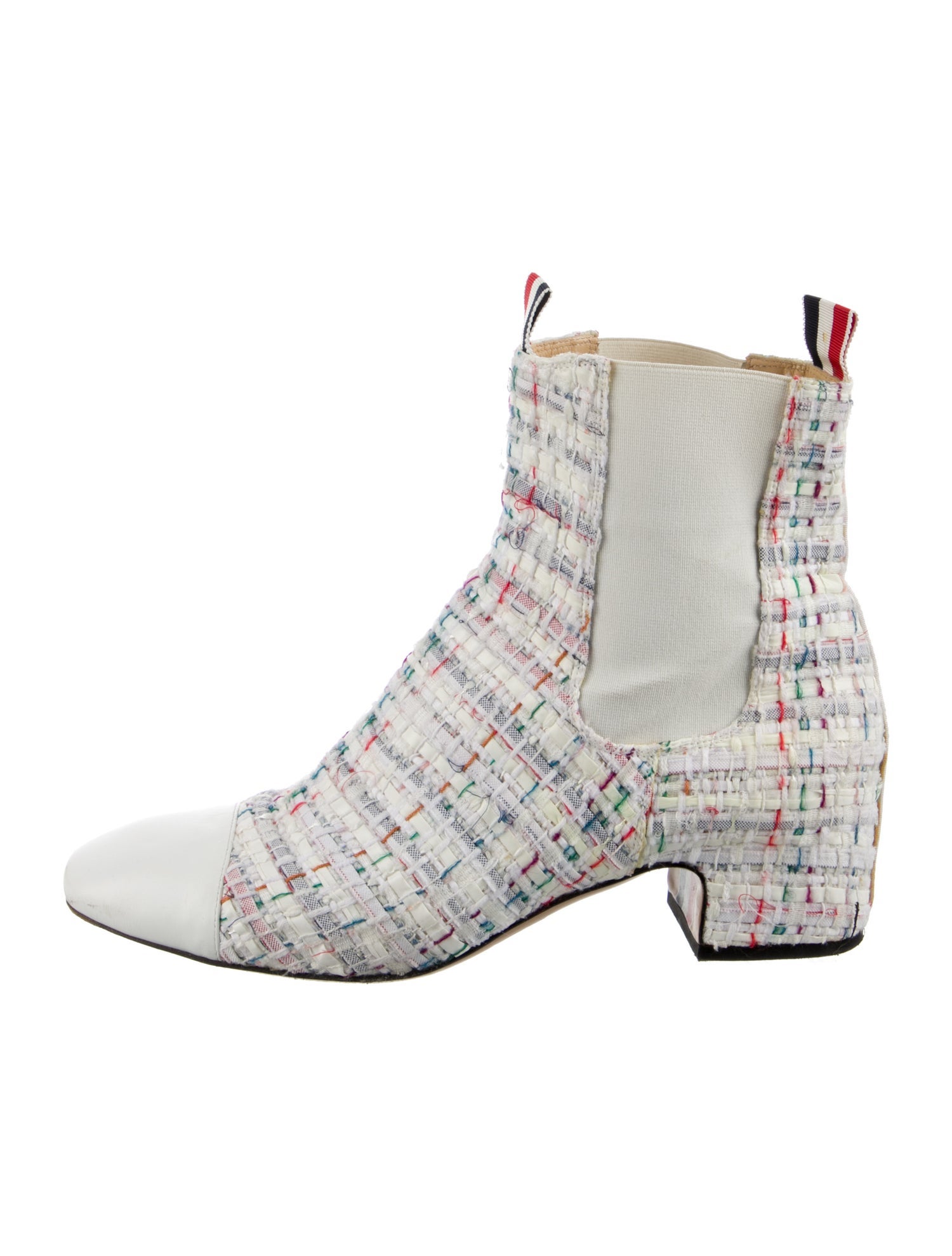 Thom Browne Tweed Tweed Pattern Chelsea Boots
