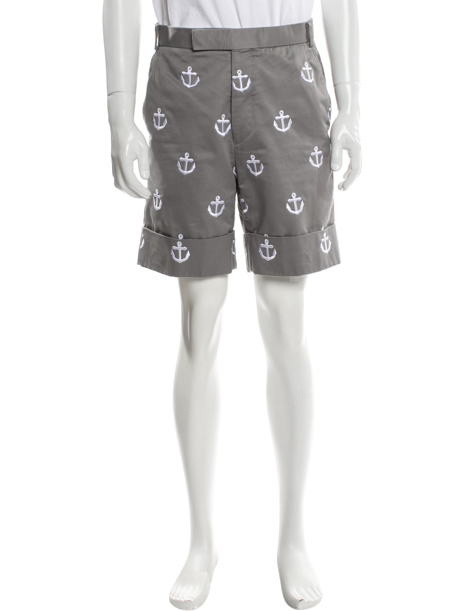 Thom Browne Anchor Motif Jogger Shorts
