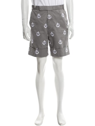 Thom Browne Anchor Motif Jogger Shorts