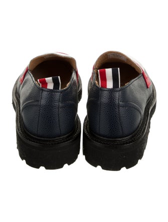 Thom Browne Leather Colorblock Pattern Loafers