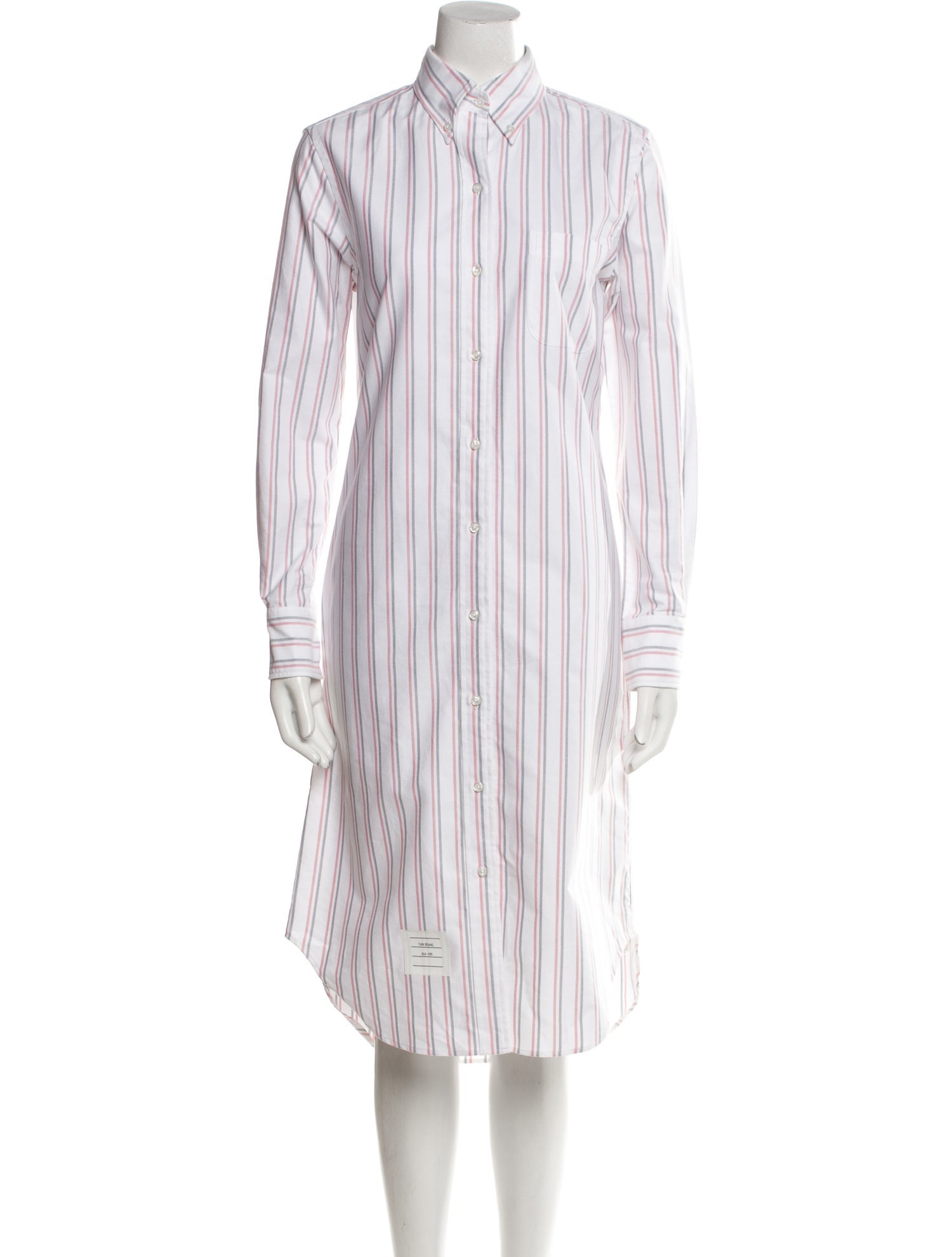 Thom Browne Striped Midi Length Dress