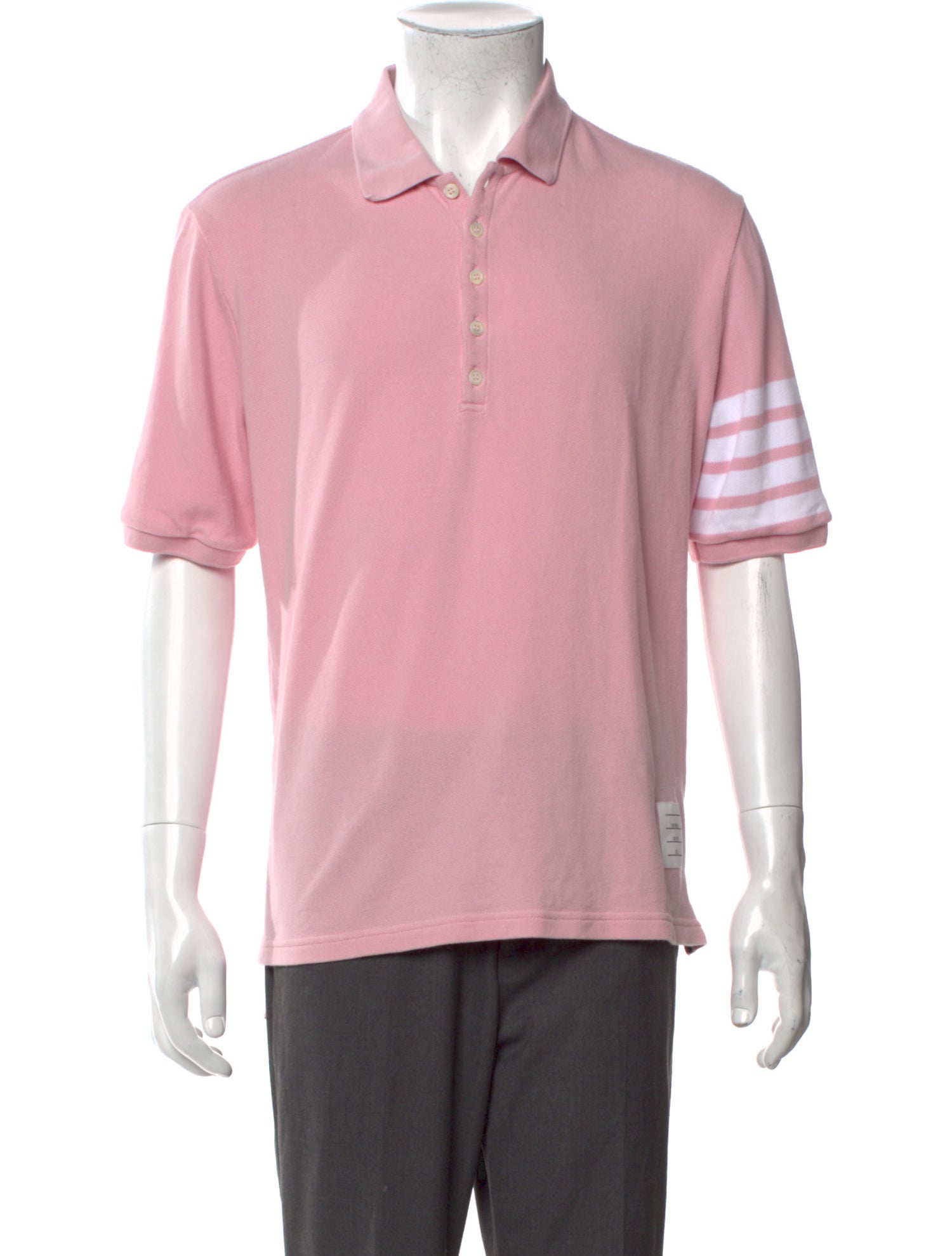 Thom Browne 4 Bar Stripe Collar Polo Shirt