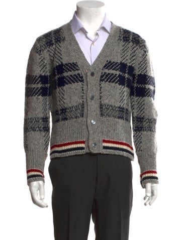 Thom Browne Sweaters Printed V-Neck Cardigan S