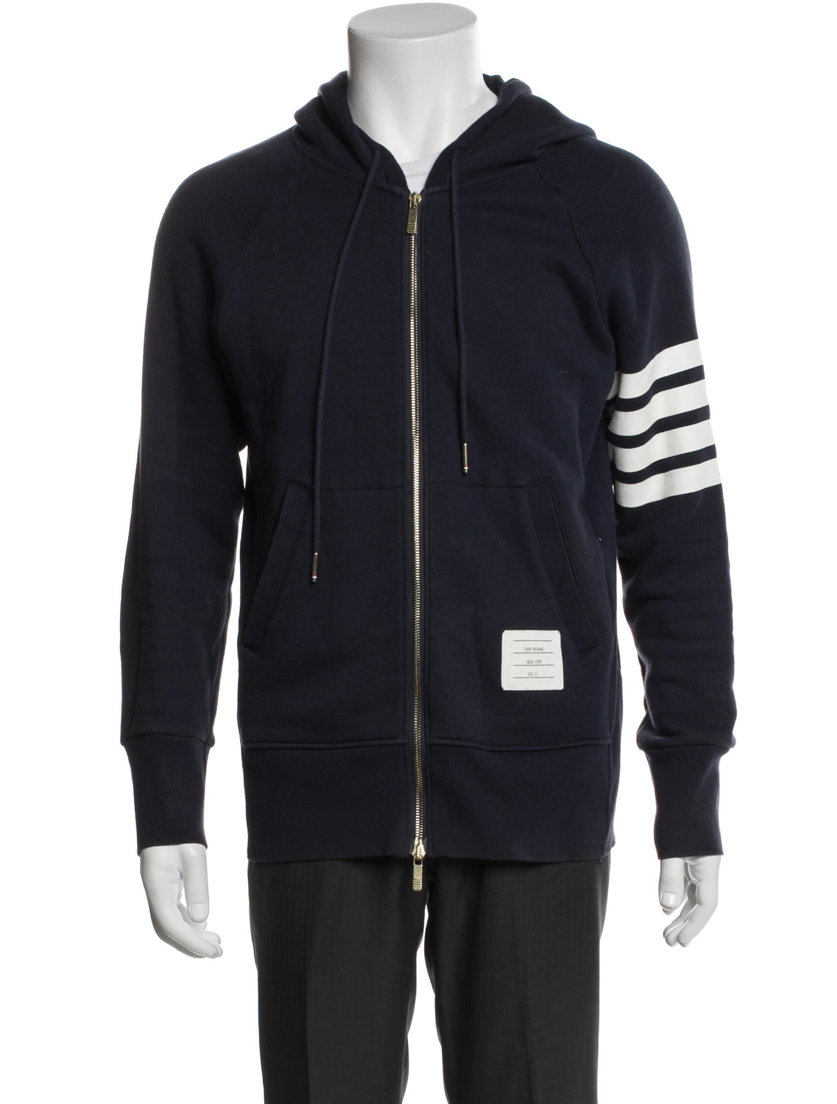 Thom Browne 4-Bar Striped Hoodie