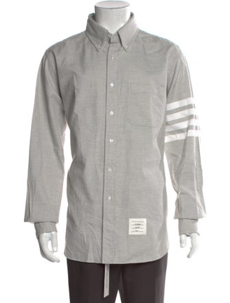 Thom Browne 4 Bar Stripe Long Sleeve Shirt