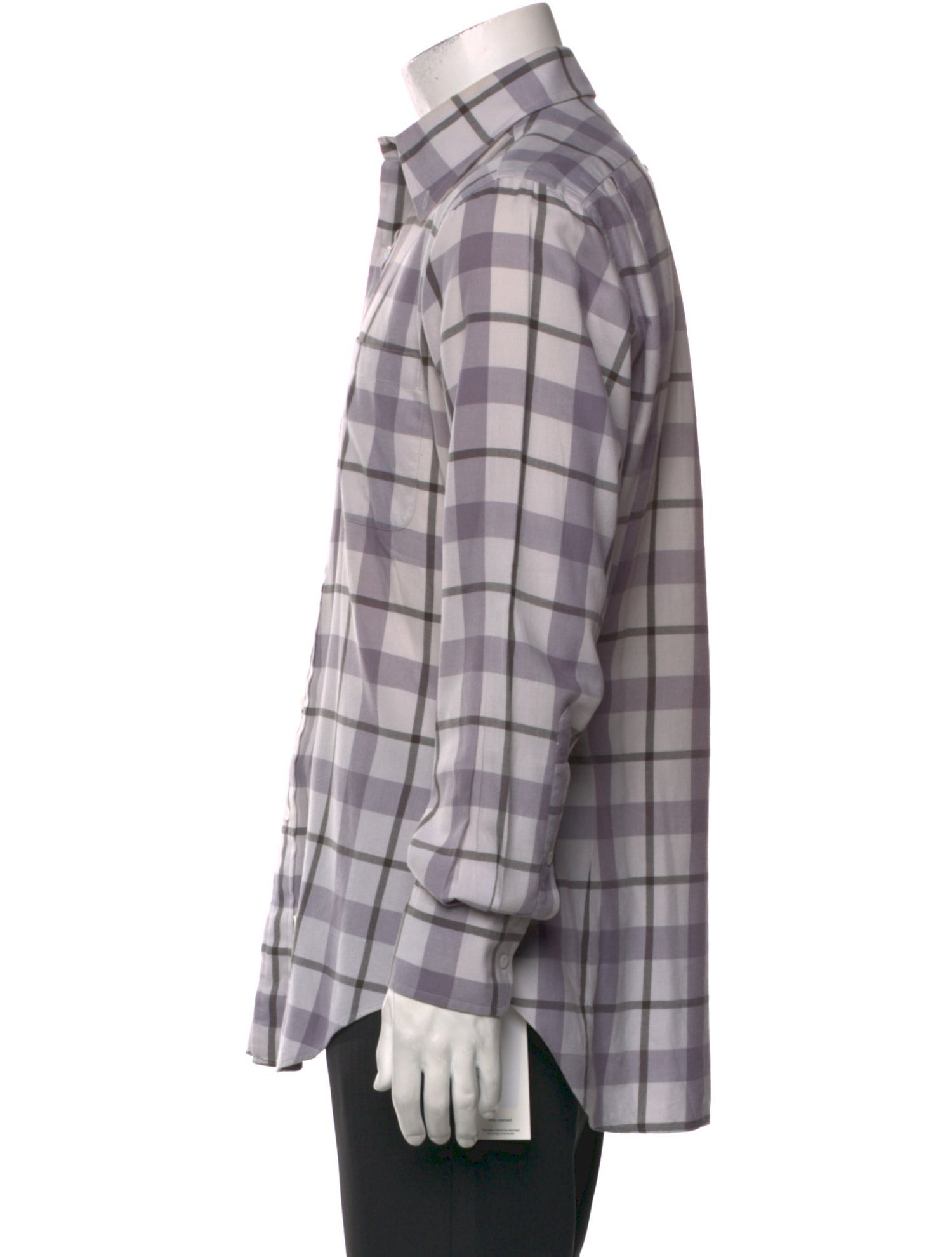 Thom Browne Plaid Print Long Sleeve Shirt