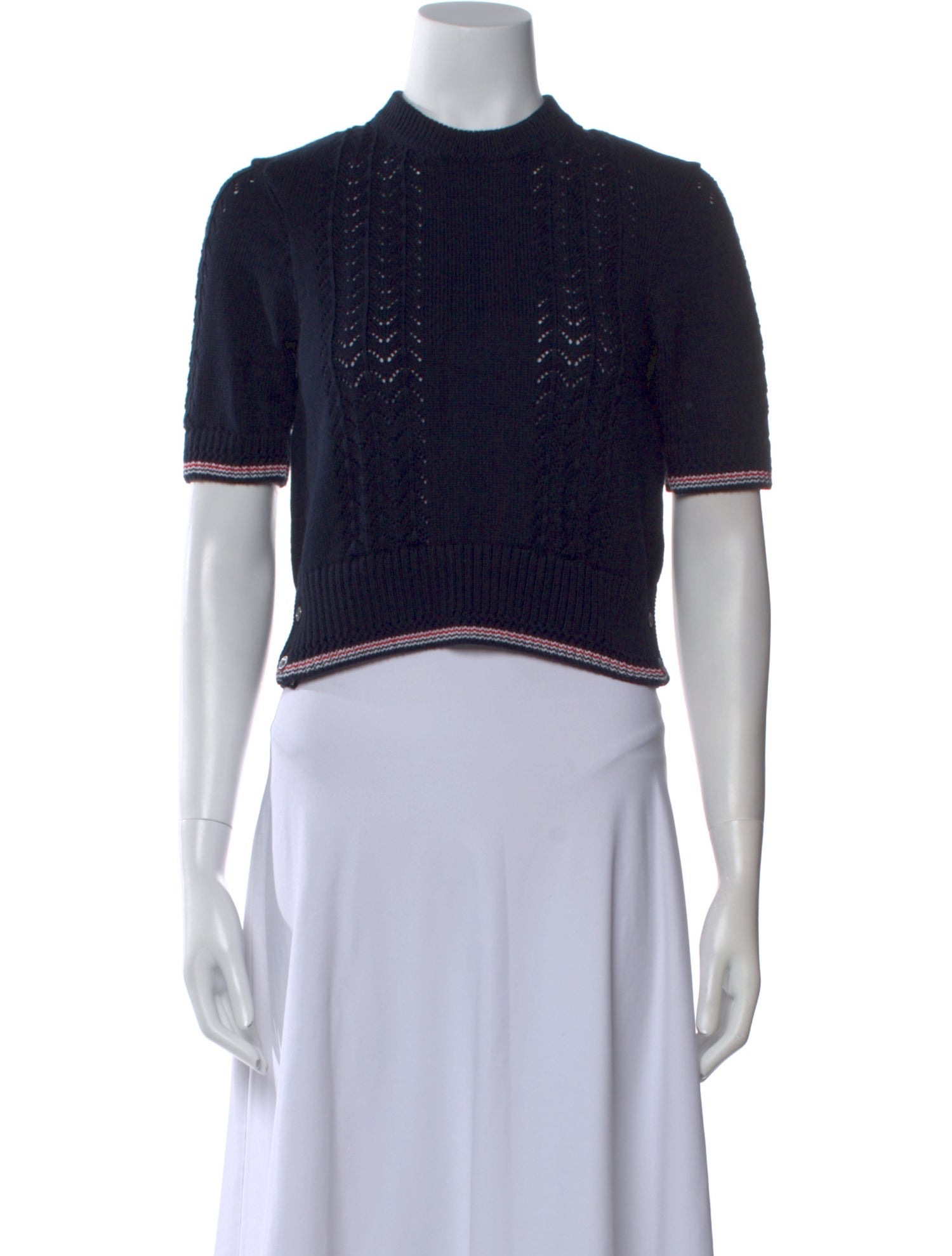 Thom Browne Crochet Crew Neck Sweater