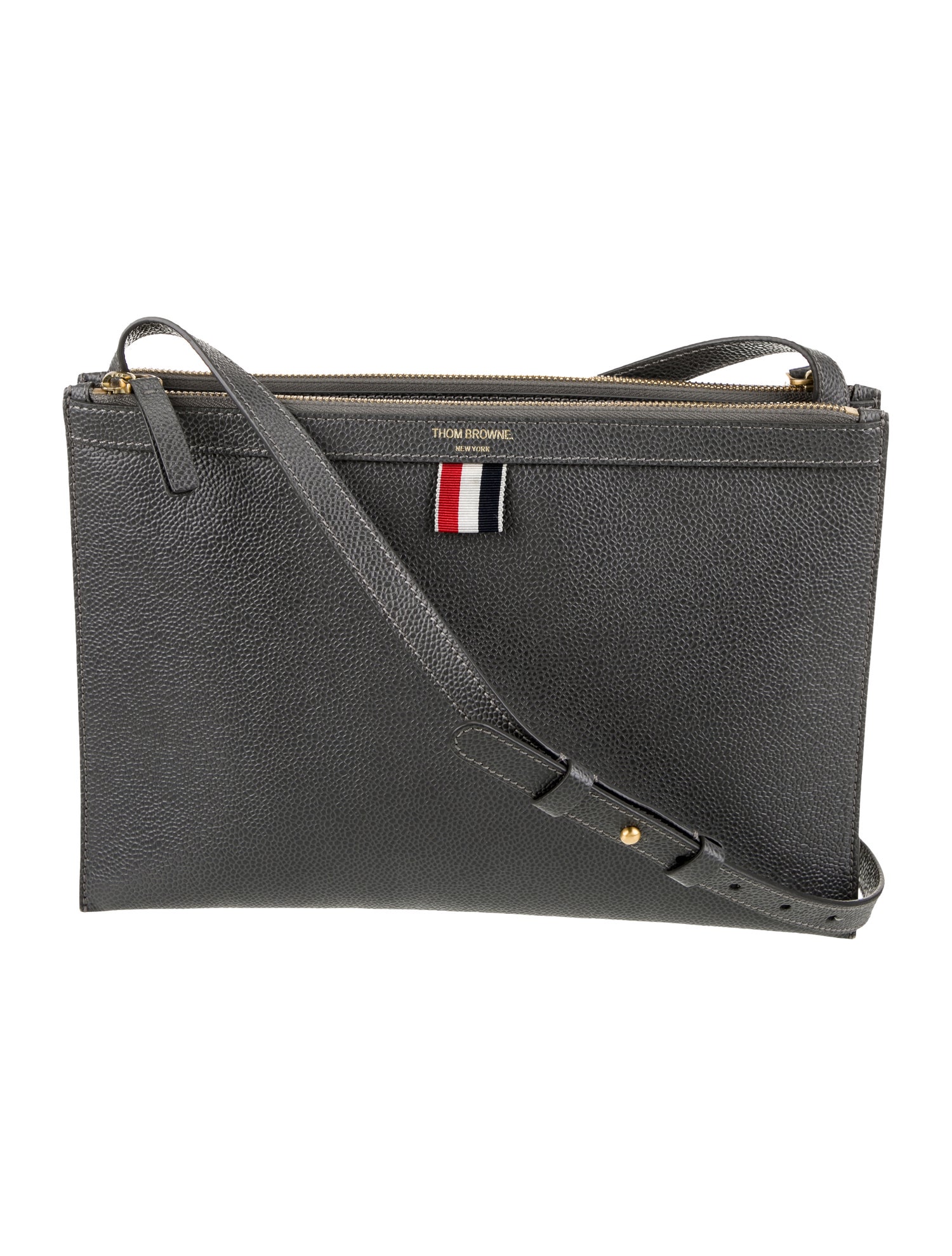 Thom Browne Leather Messenger Bag