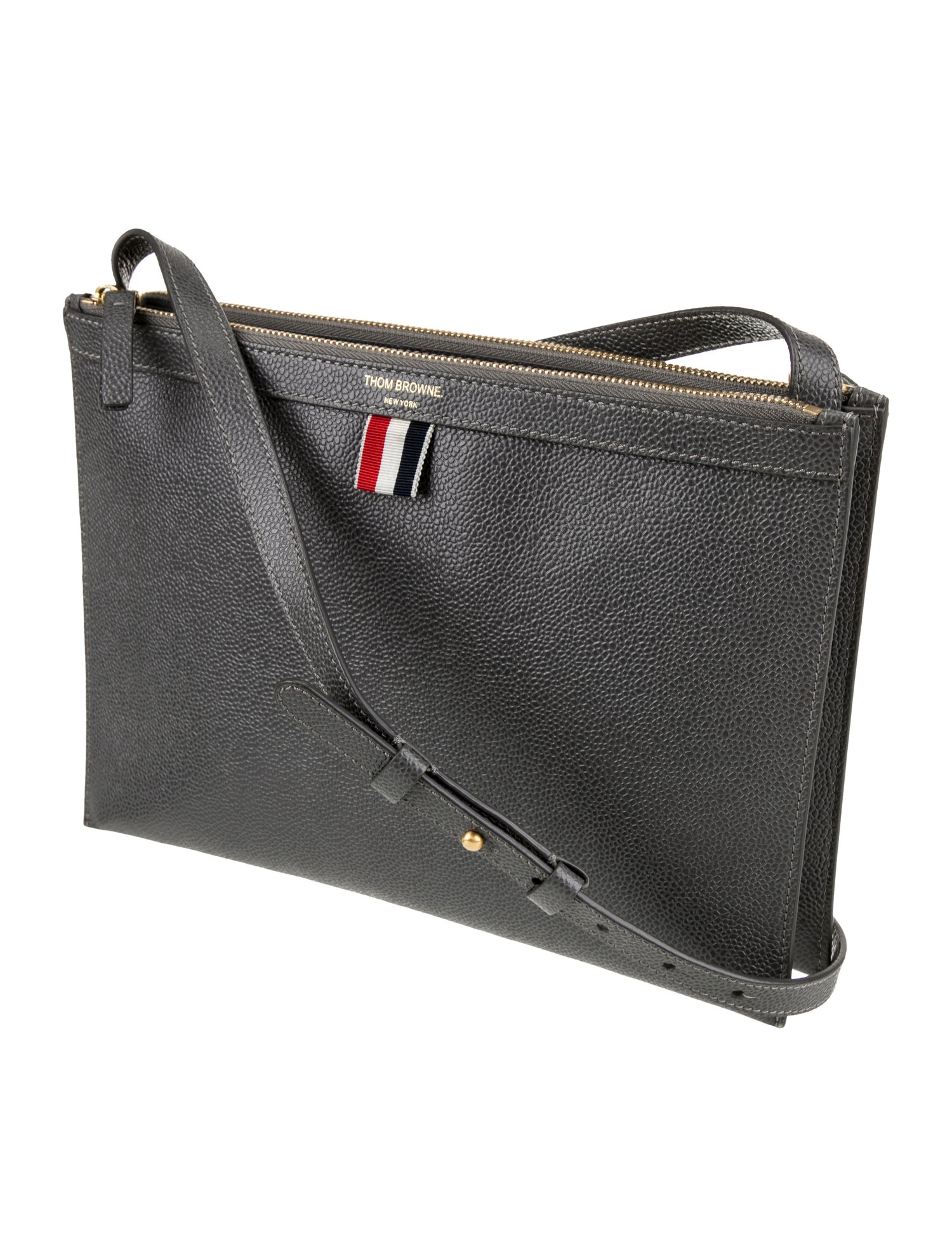 Thom Browne Leather Messenger Bag
